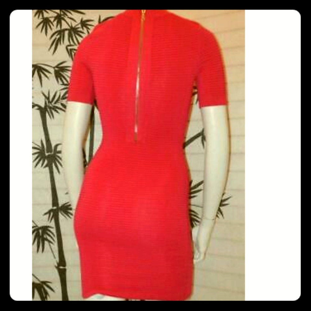 Ronnie Kobo Bandage Bodycon coral pink